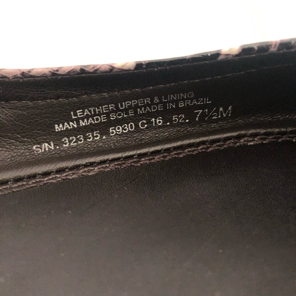 Tory Burch York Ballet Diamond Roccia Snake Flats. - Picture 5 of 8